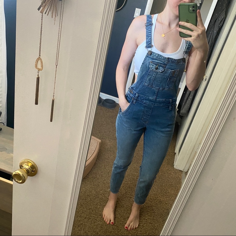 Free People Denim Overalls